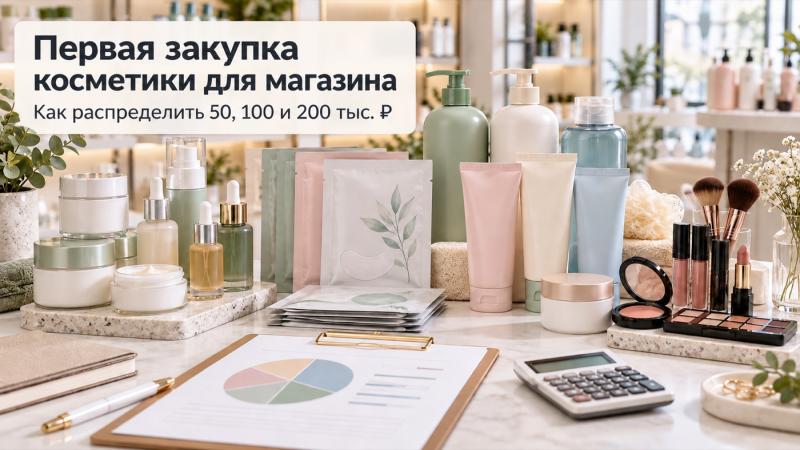 Первая закупка косметики для магазина и распределение бюджета